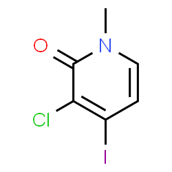 3-Chloro-4-iodo-1-methylpyridin-2(1H)-one Structure