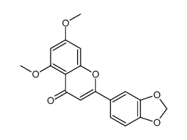 2-(1,3-benzodioxol-5-yl)-5,7-dimethoxychromen-4-one Structure