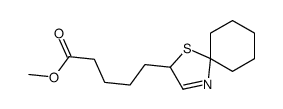 methyl 5-(1-thia-4-azaspiro[4.5]dec-3-en-2-yl)pentanoate结构式