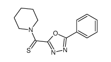 (5-phenyl-1,3,4-oxadiazol-2-yl)-piperidin-1-ylmethanethione Structure