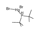 dibromo-(di-t-butylphosphine)-mercury(II) Structure