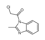 2-氯-1-(2-甲基-1H苯并咪唑-1-基)-乙酮结构式