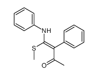 4-anilino-4-methylsulfanyl-3-phenylbut-3-en-2-one Structure