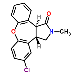 trans-5-Chloro-2,3,3a,12b-tetrahydro-2-methyl-1H-dibenz[2,3:6,7]oxepino[4,5-c]pyrrole-1-one Structure