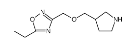 5-乙基-3-((吡咯烷-3-基甲氧基)甲基)-1,2,4-噁二唑结构式