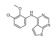 N-(3-chloro-2-methoxyphenyl)thieno[2,3-d]pyrimidin-4-amine结构式