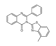 3-(4-methyl-1,3-benzothiazol-2-yl)-2-phenylquinazolin-4-one Structure