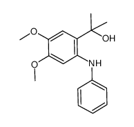 2-[4,5-dimethoxy-2-(phenylamino)phenyl]propan-2-ol结构式