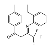 3-(2-ethylphenyl)imino-4,4,4-trifluoro-1-(4-methylphenyl)butan-1-one结构式