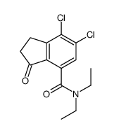 6,7-dichloro-N,N-diethyl-3-oxo-1,2-dihydroindene-4-carboxamide Structure