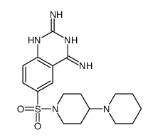 6-(4-piperidin-1-ylpiperidin-1-yl)sulfonylquinazoline-2,4-diamine结构式