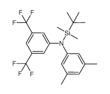 (3,5-bis-trifluoromethyl-phenyl)-(tert-butyl-dimethyl-silanyl)-(3,5-dimethyl-phenyl)-amine结构式