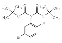 (N,N-双-t-Boc)-5-溴-2-氯苯胺结构式