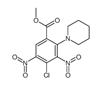 methyl 4-chloro-3,5-dinitro-2-piperidin-1-ylbenzoate结构式