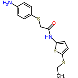 2-[(4-Aminophenyl)sulfanyl]-N-[5-(ethylsulfanyl)-2-thienyl]acetamide结构式