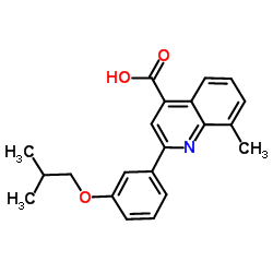 2-(3-Isobutoxyphenyl)-8-methyl-4-quinolinecarboxylic acid structure