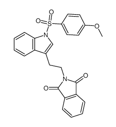 1-<(p-methoxyphenyl)sulfonyl>-3-(2'-phthalimidoethyl)indole结构式