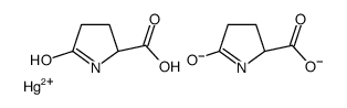 bis[[(2S)-5-oxopyrrolidine-2-carbonyl]oxy]mercury Structure