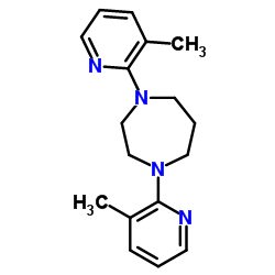1,4-Bis(3-methyl-2-pyridinyl)-1,4-diazepan结构式