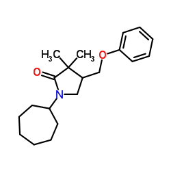 1-Cycloheptyl-3,3-dimethyl-4-(phenoxymethyl)-2-pyrrolidinone Structure