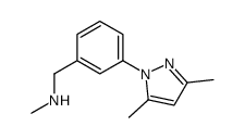 [3-(3,5-二甲基-1H-吡唑-1-基)苄基]甲胺结构式