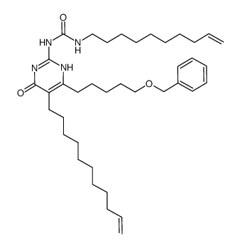 1-undecyl-3-[5-(undec-10-enyl)-6-(5-benzyloxypentyl)-4-oxo-1,4-dihydro-pyrimidin-2-yl]-urea Structure