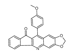 11-(4-methoxyphenyl)-10H-[1,3]dioxolo[4,5-g]indeno[1,2-b]quinolin-10-one Structure