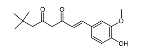 (E)-7,7-dimethyl-1-(4-hydroxy-3-methoxyphenyl)-oct-1-ene-3,5-dione结构式
