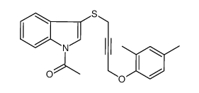 1-acetyl-3-[4-(2,4-dimethylphenyloxy)but-2-ynylthio]indole结构式