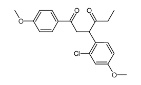 3-(2-chloro-4-methoxyphenyl)-1-(4-methoxyphenyl)hexane-1,4-dione Structure