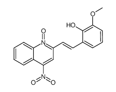 2-methoxy-6-[2-(4-nitro-1-oxy-quinolin-2-yl)-vinyl]-phenol结构式