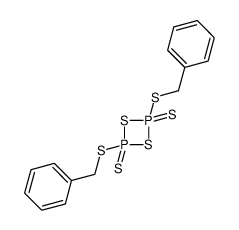 2,4-bis(benzylsulfanyl)-2,4-bis(sulfanylidene)-1,3,2λ5,4λ5-dithiadiphosphetane结构式