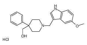 [1-[(5-methoxy-1H-indol-3-yl)methyl]-4-phenylpiperidin-4-yl]methanol,hydrochloride结构式