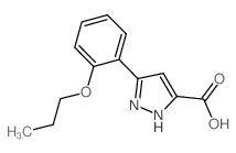 5-(2-Propoxy-phenyl)-2H-pyrazole-3-carboxylic acid结构式