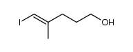 (E)-1-iodo-2-methyl-1-penten-5-ol结构式