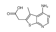 2-(4-amino-5-methylthieno[2,3-d]pyrimidin-6-yl)acetic acid结构式