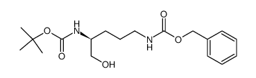 N2-(tert-butyloxycarbonyl)-N5-(benzyloxycarbonyl)-2(S),5-diaminopentanol Structure