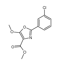 4-Carbomethoxy-5-methoxy-2-(3'-chlorophenyl)oxazole结构式