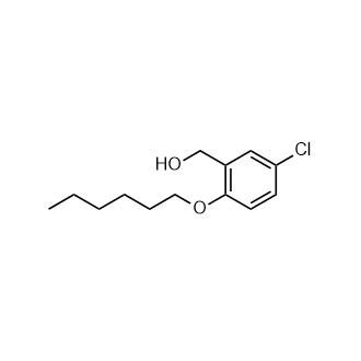 (5-氯-2-(己氧基)苯基)甲醇结构式