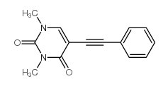 1,3-Dimethyl-5-(2-phenylethynyl)-2,4(1H,3H)-pyrimidinedione结构式