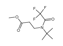 methyl 3-(N-tert-butyl-N-trifluoroacetyl)aminopropionate结构式