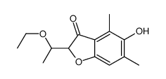 2-(1-ethoxyethyl)-5-hydroxy-4,6-dimethyl-1-benzofuran-3-one结构式