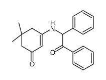 5,5-dimethyl-3-[(2-oxo-1,2-diphenylethyl)amino]cyclohex-2-en-1-one Structure