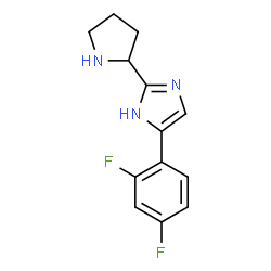 (S)-5-(2,4-DIFLUORO-PHENYL)-2-PYRROLIDIN-2-YL-1H-IMIDAZOLE结构式