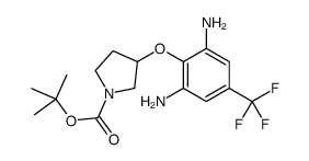 2-Methyl-2-propanyl 3-[2,6-diamino-4-(trifluoromethyl)phenoxy]-1- pyrrolidinecarboxylate结构式