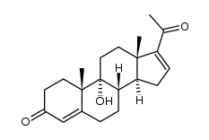 9α-Hydroxy-4,16-pregnadiene-3,20-dione Structure