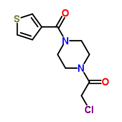 2-Chloro-1-[4-(thiophene-3-carbonyl)-piperazin-1-yl]-ethanone Structure