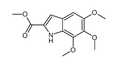5,6,7-Trimethoxy-1H-indole-2-carboxylic acid结构式