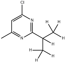 4-Chloro-6-methyl-2-(iso-propyl-d7)-pyrimidine结构式