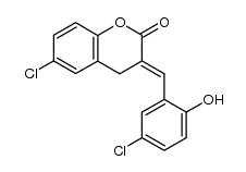 (E)-6-chloro-3-(5-chloro-2-hydroxybenzylidene)chroman-2-one结构式